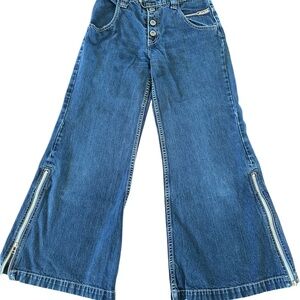 Y2K Vintage style Levis “Silvertap” Rave Flared Kickwear /green accent zipper